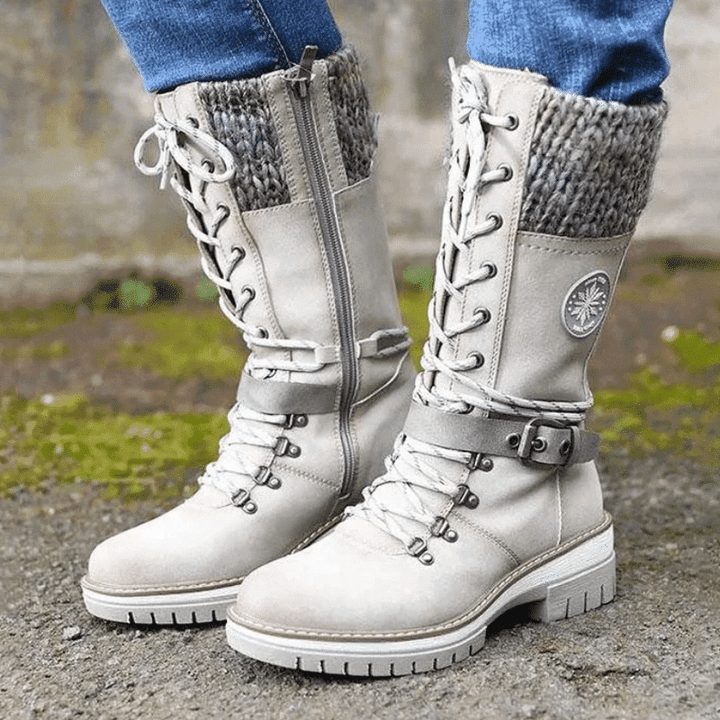 Kelly | Waterproof mid-calf lace-up boots