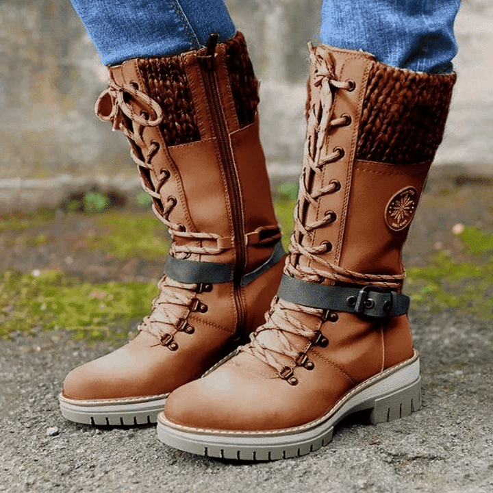 Kelly | Waterproof mid-calf lace-up boots