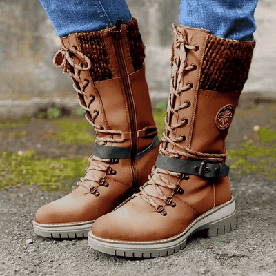 Kelly | Waterproof mid-calf lace-up boots