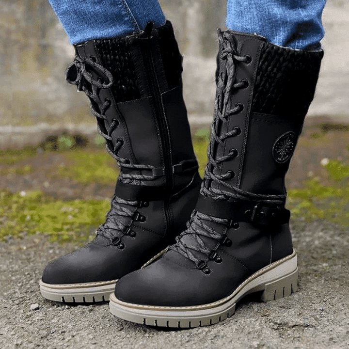 Kelly | Waterproof mid-calf lace-up boots