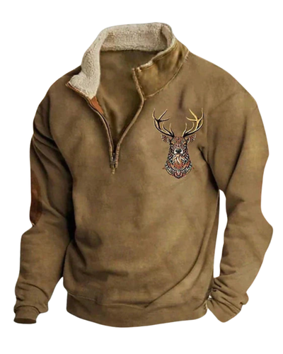 CHRISTOS | PREMIUM SWEATER WITH DEER DETAIL