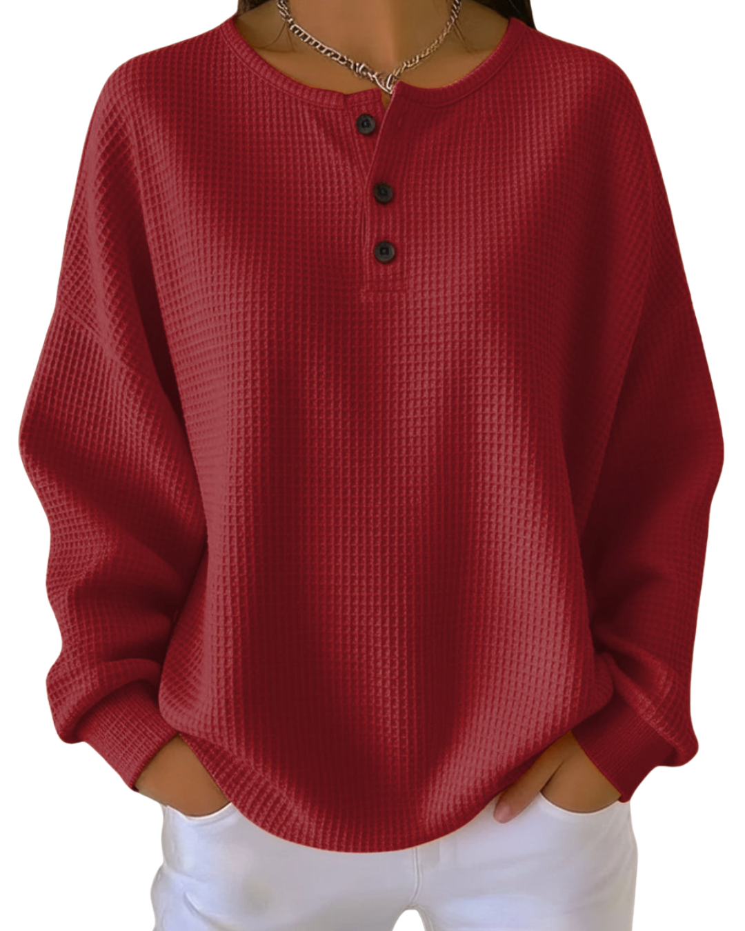 Anne | Casual Sweatshirt with Collar