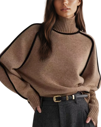 Ava | Luxurious Turtleneck with Contrasting Details
