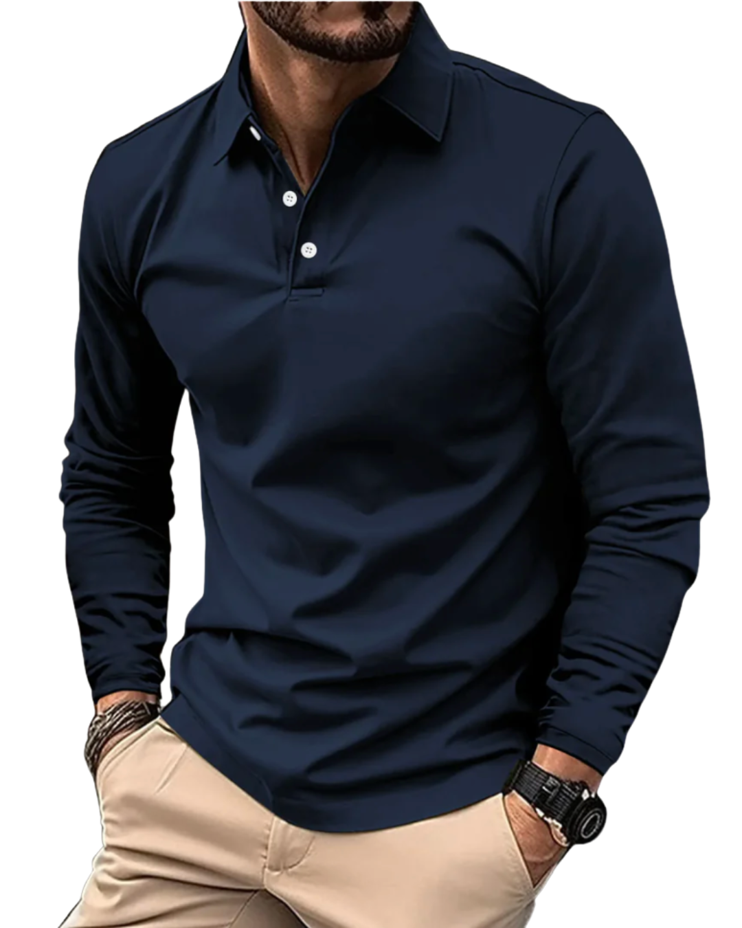 EZRA | RELAXED LONG-SLEEVE POLO