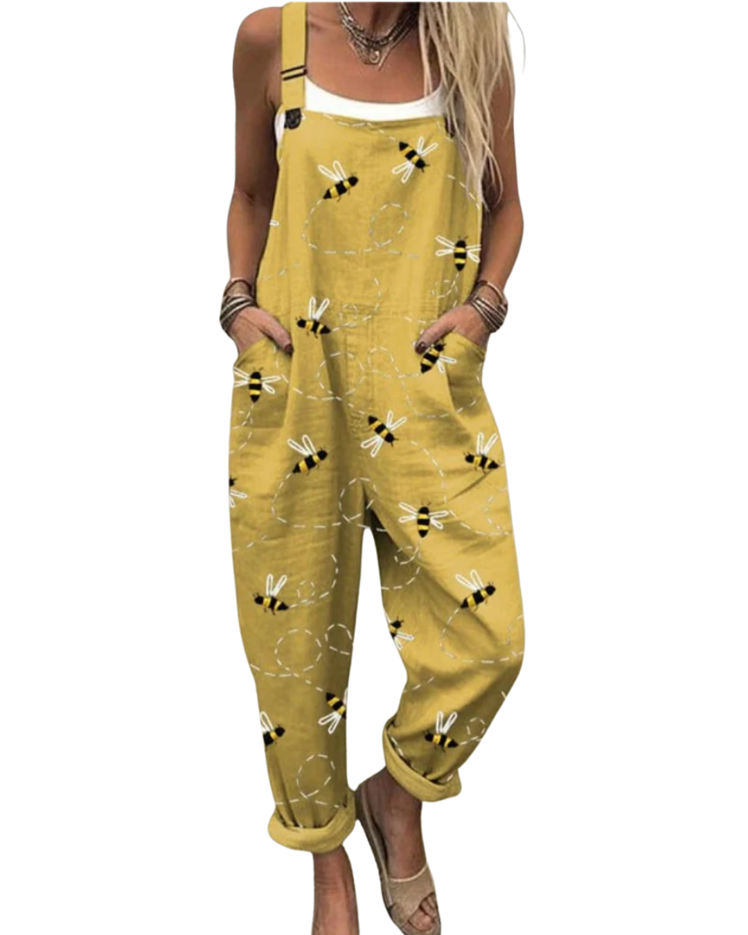 AURORA | FLYING BEES EMBROIDERY PATTERN JUMPSUIT