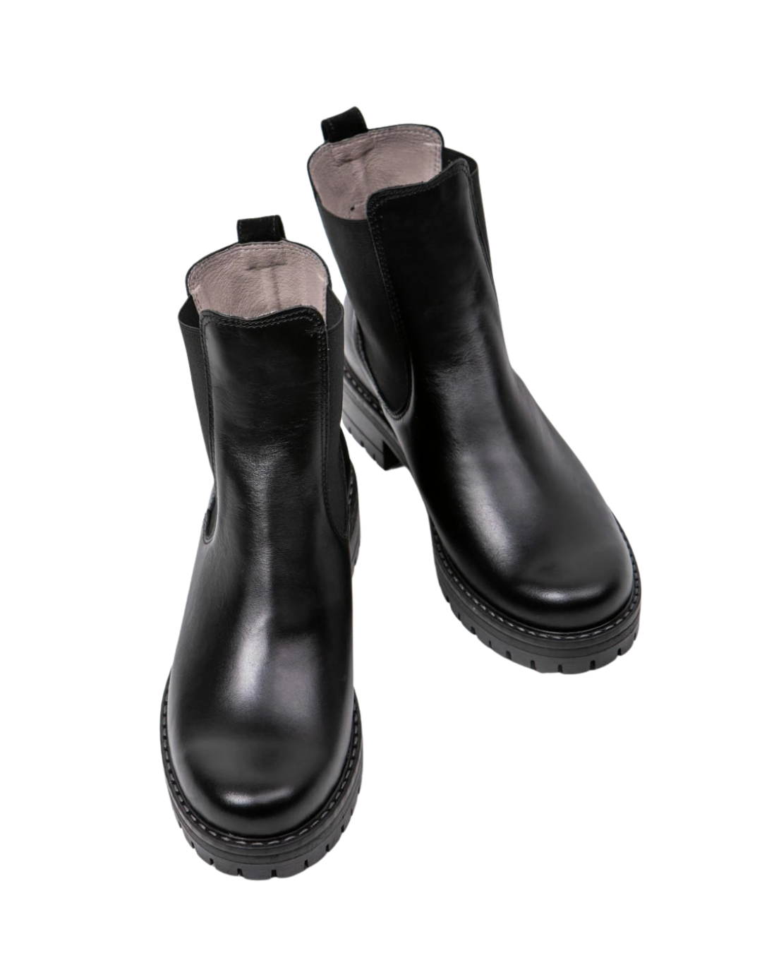Chelsea | Black Ankle Boots with Thick Sole