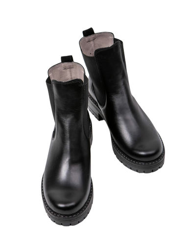 Chelsea | Black Ankle Boots with Thick Sole