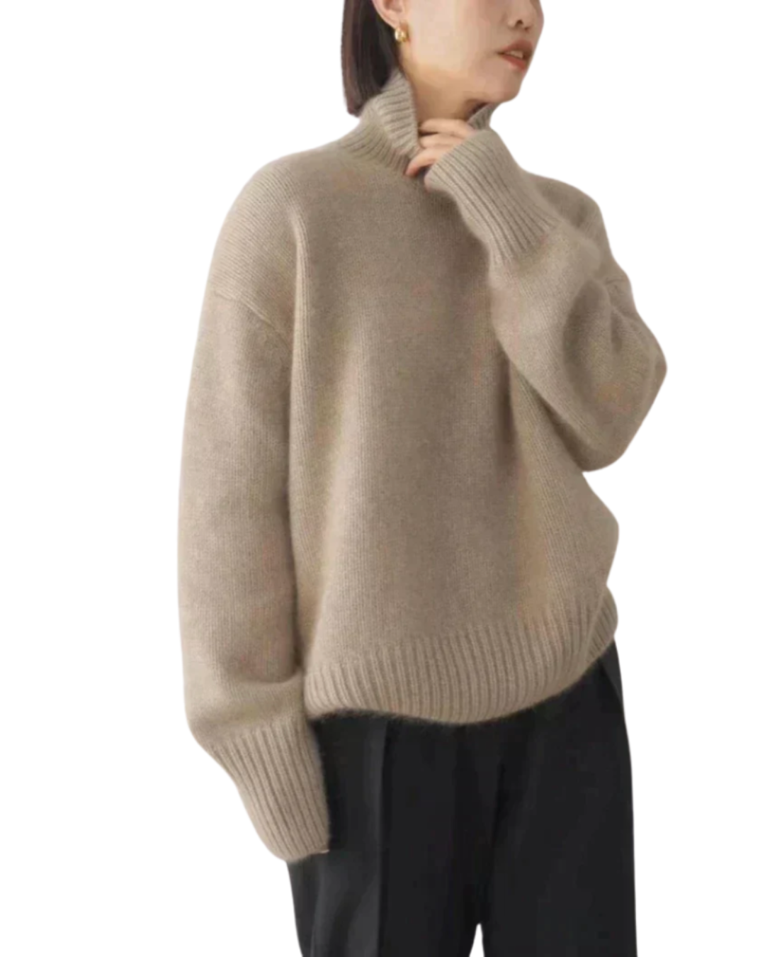 Levana | Cashmere High-Collar Sweater