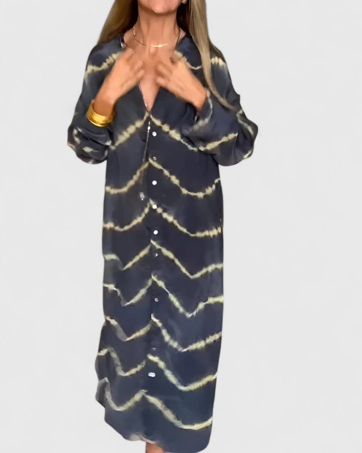 KELISSEA | ELEGANT BOHO STRIPED MAXI DRESS