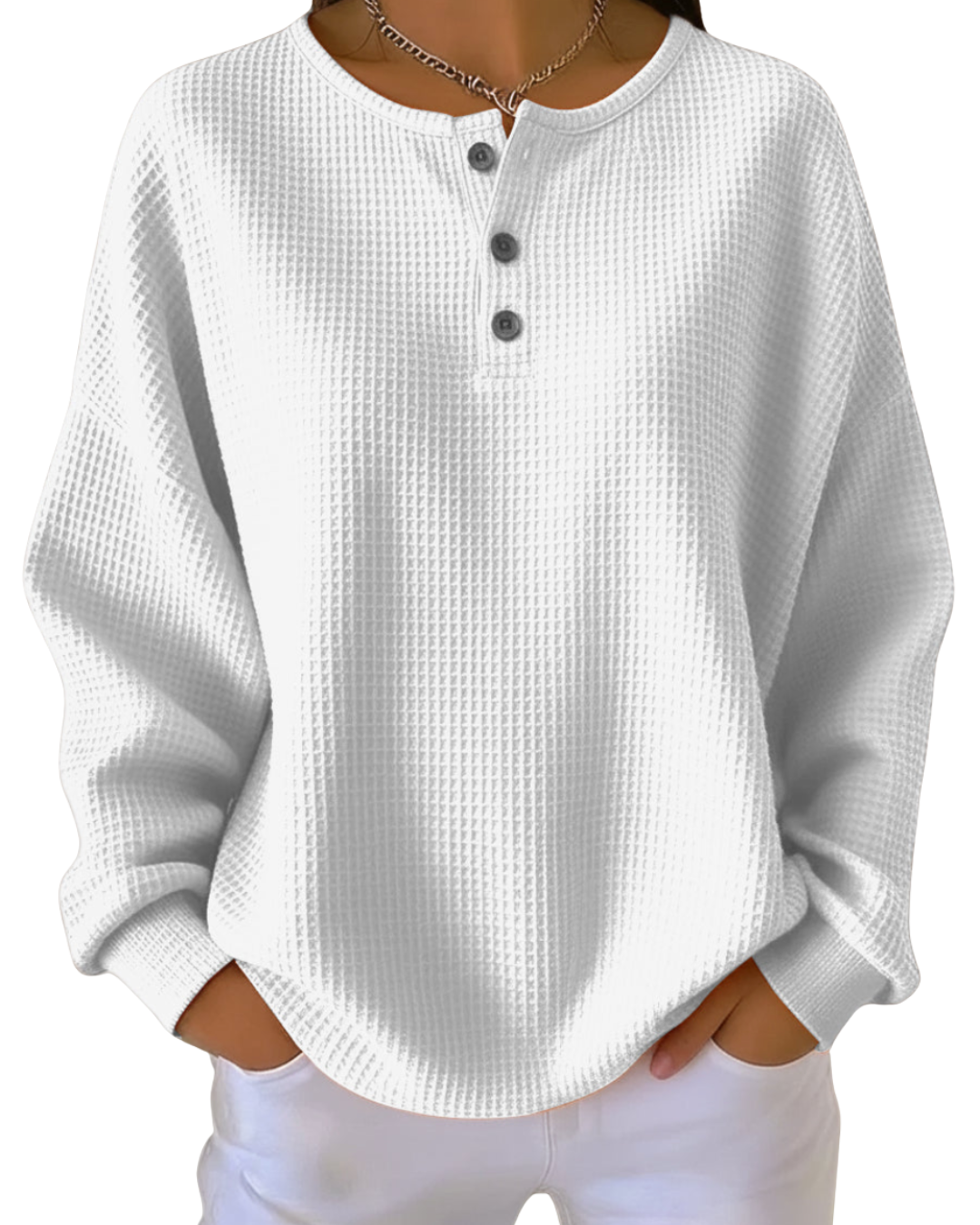 Anne | Casual Sweatshirt with Collar