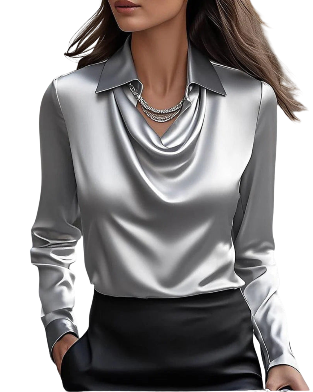 Brooklyn | Elegant Satin-Look Blouse