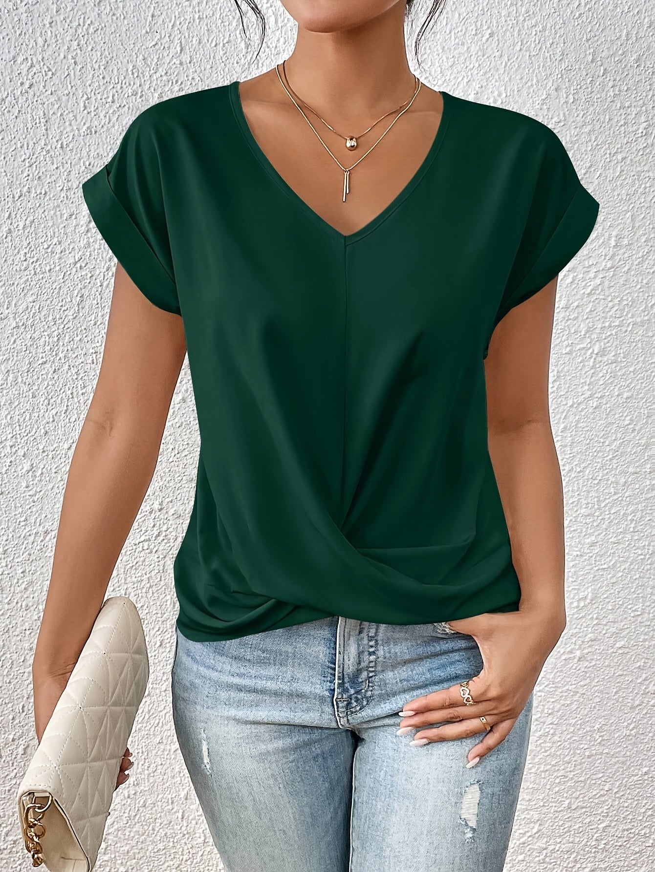 Sarah | Elegant V-Neck Summer Top