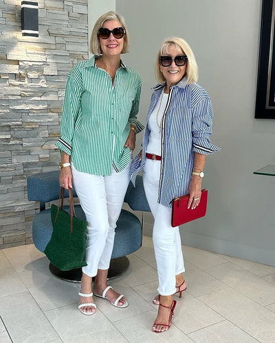 Camila | Chic Striped Button-Down Shirt