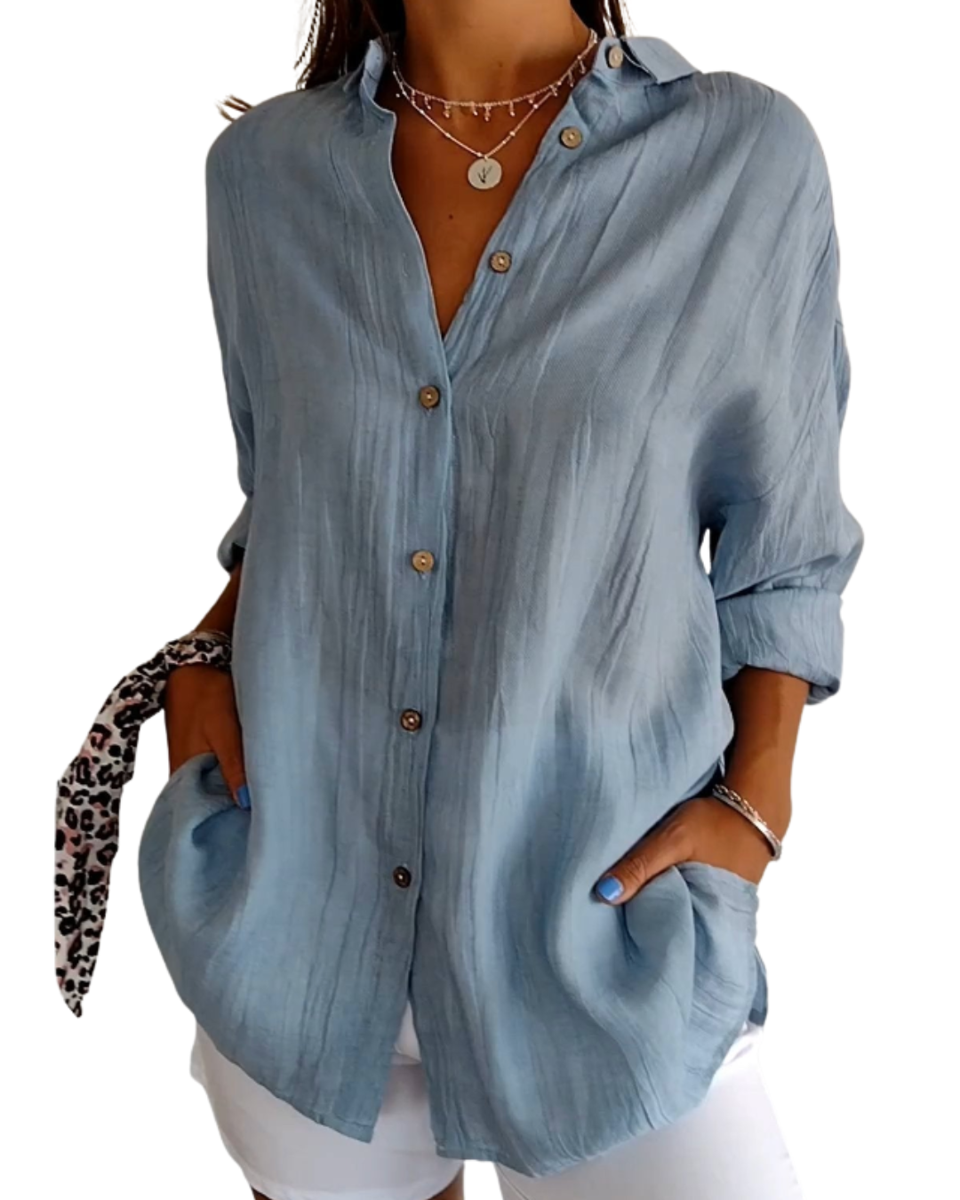 Clara | Elegant Solid Color Commuter Blouse