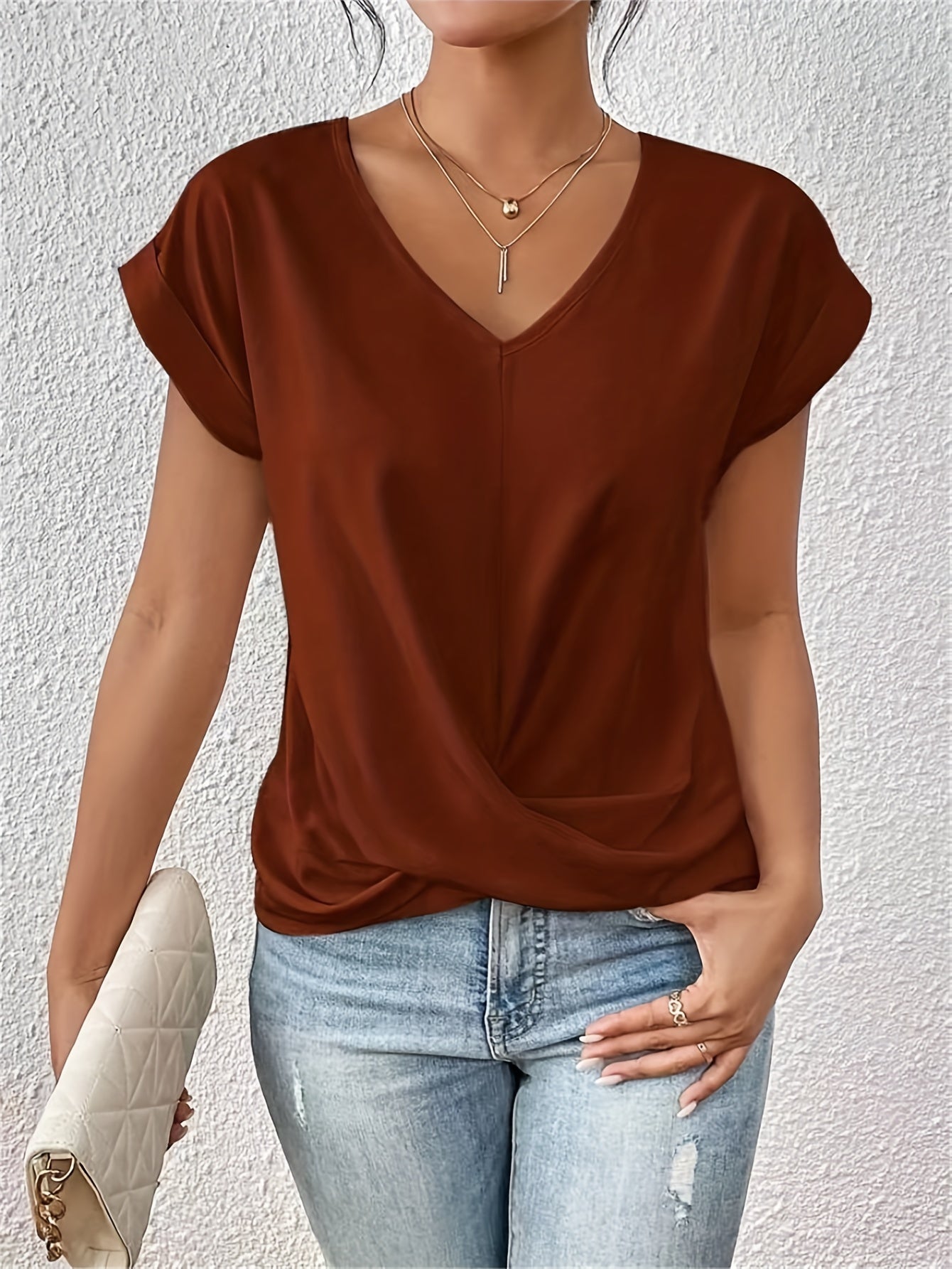 Sarah | Elegant V-Neck Summer Top