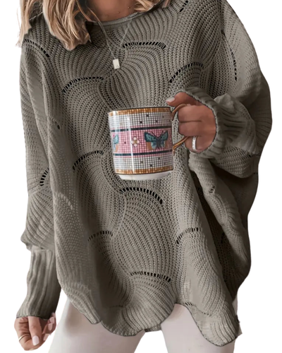 Amélie | Plain Knit Oversized Sweater