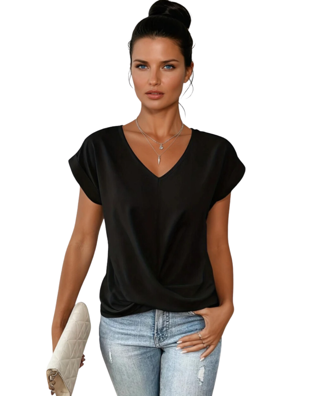 Sarah | Elegant V-Neck Summer Top