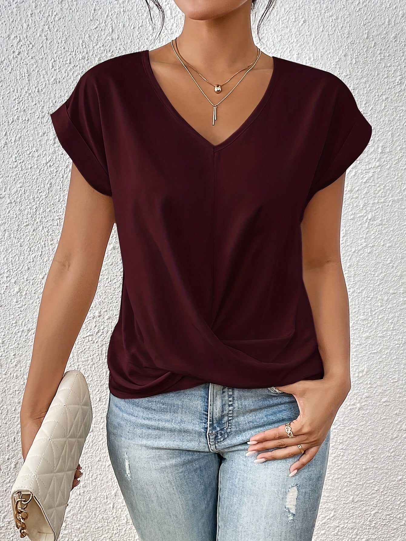 Sarah | Elegant V-Neck Summer Top