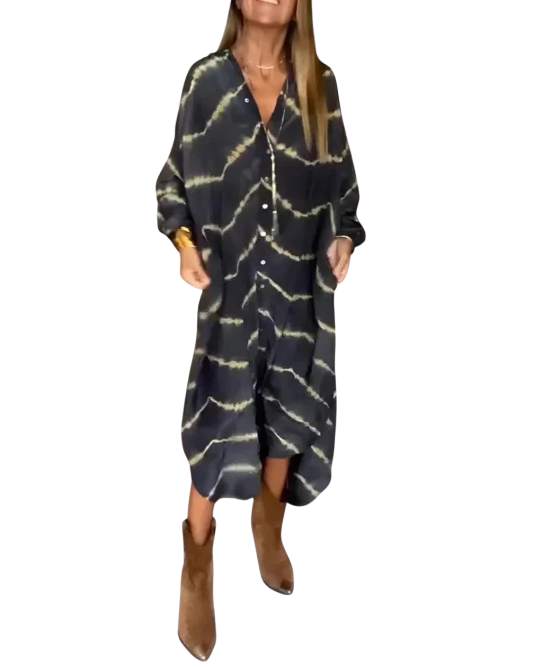 KELISSEA | ELEGANT BOHO STRIPED MAXI DRESS