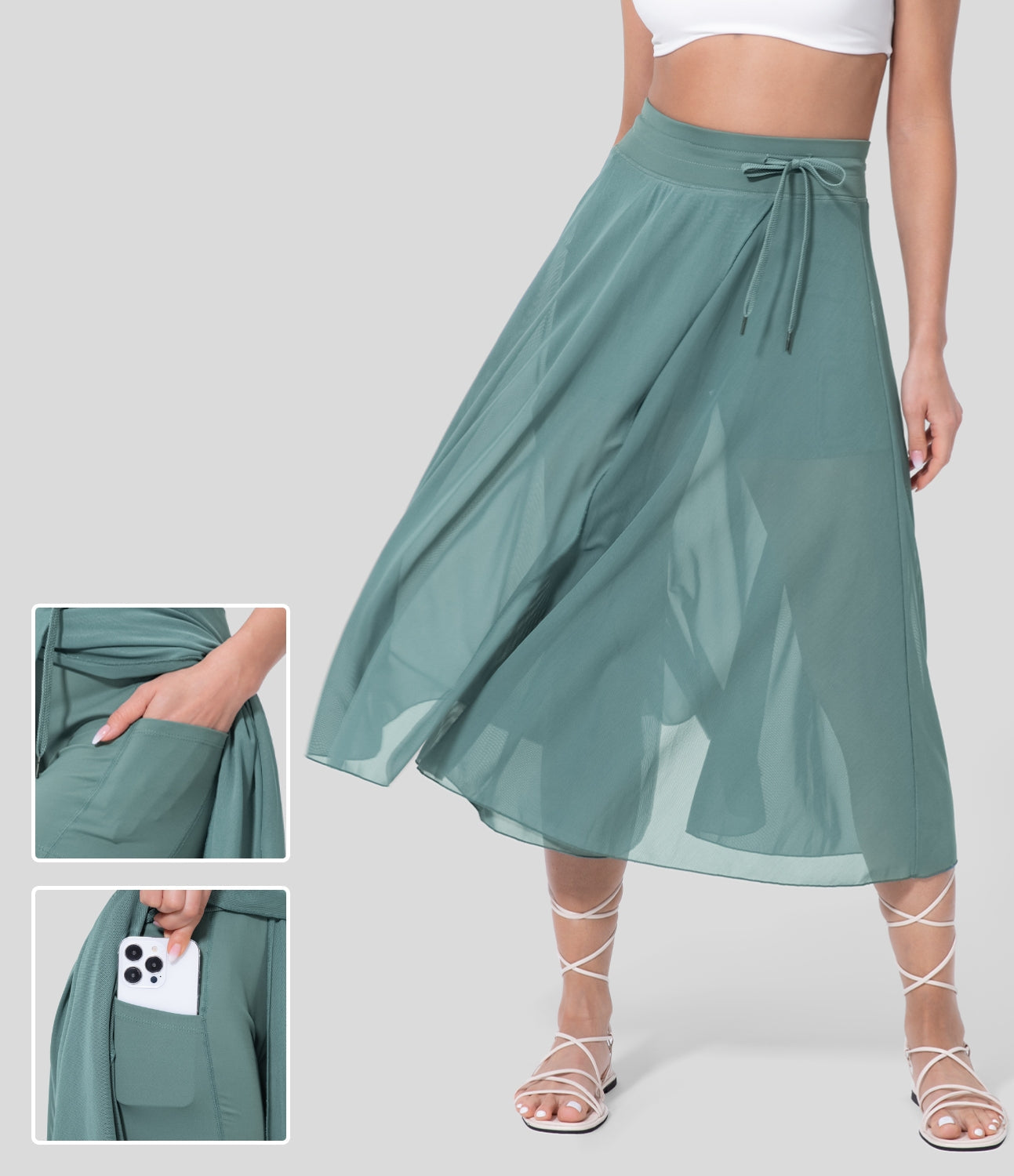REVERIE | 2-IN-1 MIDI SKIRT FOR WOMEN