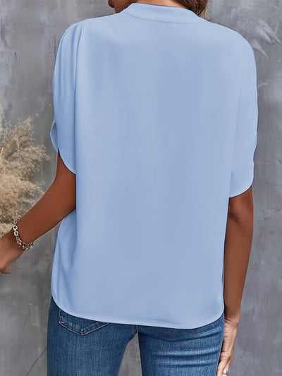 Hensley - Elegant V-Neck Blouse