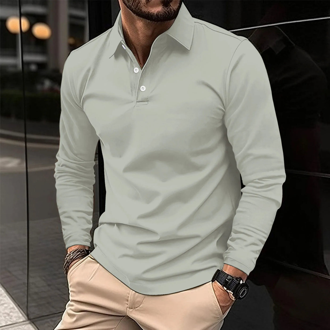 EZRA | RELAXED LONG-SLEEVE POLO