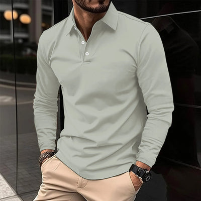 Ethan - Casual Long-Sleeved Polo