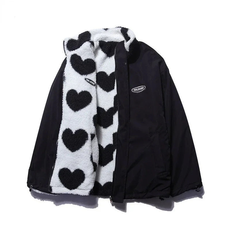 Daria | Reversible jacket with hearts