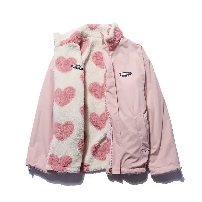 Daria | Reversible jacket with hearts