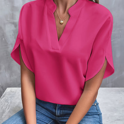 Hensley - Elegant V-Neck Blouse