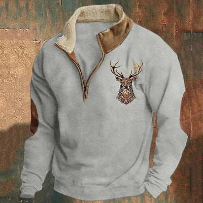CHRISTOS | PREMIUM SWEATER WITH DEER DETAIL