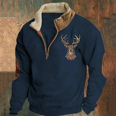 CHRISTOS | PREMIUM SWEATER WITH DEER DETAIL