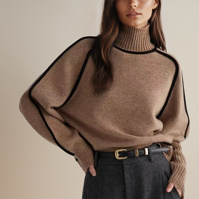 Ava | Luxurious Turtleneck with Contrasting Details