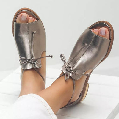 MIRETH | STRAP-STYLE LEATHER SANDALS